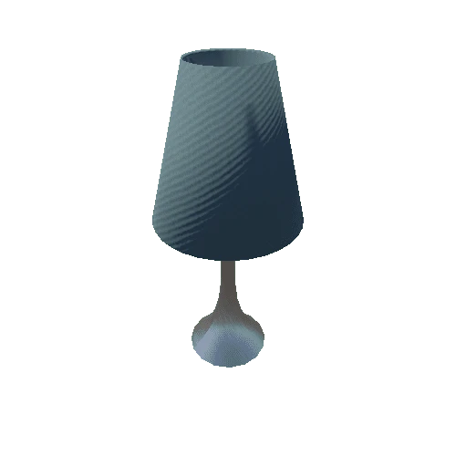 Desk Lamp-001 - Brushed Metal Cone Shade Teal